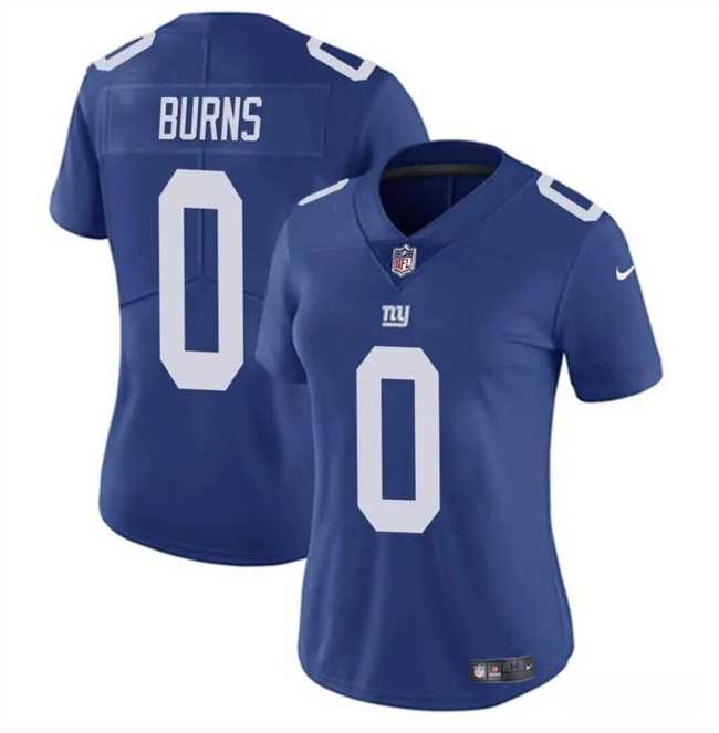 Women%27s New York Giants #0 Brian Burns Blue Vapor Stitched Jersey Dzhi->women nfl jersey->Women Jersey